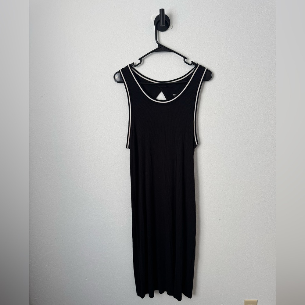 Mossimo Supply Co. Black Maxi Dress with White Trim and Open Back